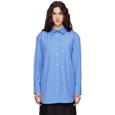 ANINE BING ANINE BING Blue Plaza Shirt