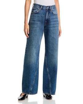 Anine Bing Anine Bing Brie High Rise Jeans in Washed Blue