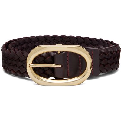 ANINE BING ANINE BING Brown Signature Link Braided Belt
