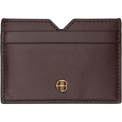 ANINE BING ANINE BING Burgundy Calli Card Holder