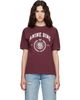 ANINE BING ANINE BING Burgundy Collegiate T-shirt - 1