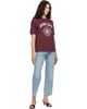 ANINE BING ANINE BING Burgundy Collegiate T-shirt - 4