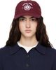 ANINE BING ANINE BING Burgundy Jeremy Collegiate Baseball Cap - 1