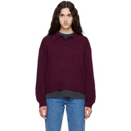 ANINE BING ANINE BING Burgundy Lee Polo
