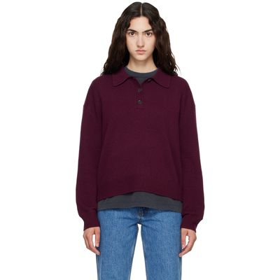 ANINE BING ANINE BING Burgundy Lee Polo