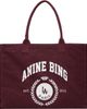ANINE BING ANINE BING Burgundy Leo Canvas Collegiate Tote - 1