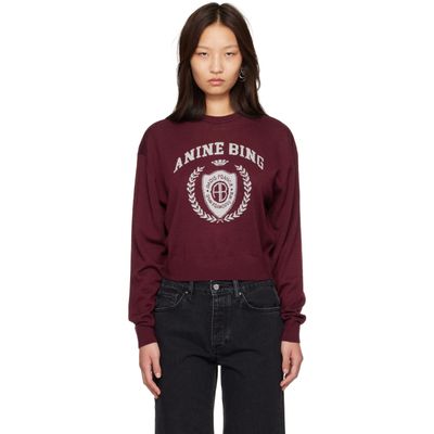 ANINE BING ANINE BING Burgundy Mia Sweater