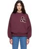 ANINE BING ANINE BING Burgundy Miles Oversized Letterman Sweatshirt - 1
