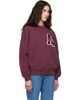 ANINE BING ANINE BING Burgundy Miles Oversized Letterman Sweatshirt - 2