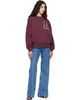 ANINE BING ANINE BING Burgundy Miles Oversized Letterman Sweatshirt - 4
