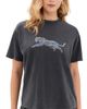 ANINE BING ANINE BING Cade Leopard Tee Washed Black - 1