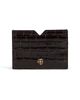 ANINE BING ANINE BING Calli Embossed Card Holder Dark Brown One - 1