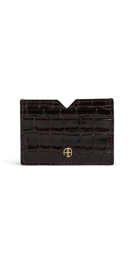 ANINE BING ANINE BING Calli Embossed Card Holder Dark Brown One