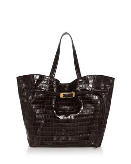 Anine Bing Anine Bing Elly Medium Embossed Leather Tote Bag