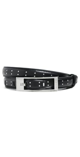 ANINE BING ANINE BING Elly Smooth Leather Studded Belt Black