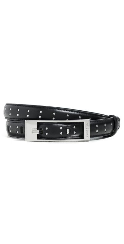 ANINE BING ANINE BING Elly Smooth Leather Studded Belt Black