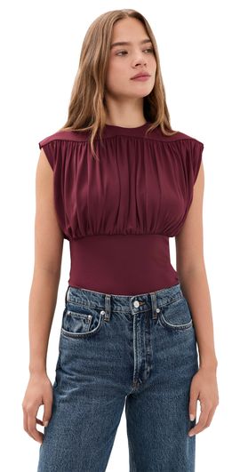 ANINE BING ANINE BING Fran Blouse Burgundy