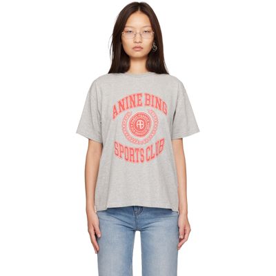 ANINE BING ANINE BING Gray Cade Collegiate T-shirt