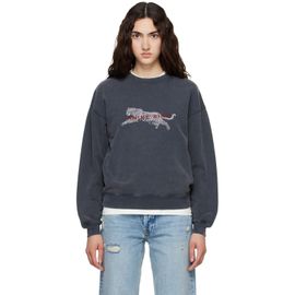 ANINE BING ANINE BING Gray Spencer Leopard Sweatshirt