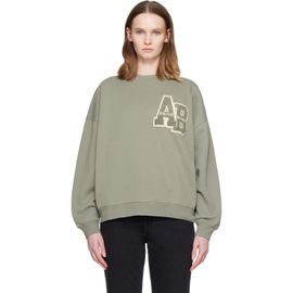 ANINE BING ANINE BING Green Miles Letterman Sweatshirt
