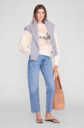 ANINE BING ANINE BING Harry Shrunken Surfer Sweatshirt