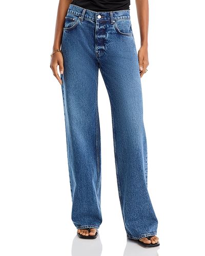 Anine Bing Anine Bing Hugh High Rise Jeans in Dark Indigo