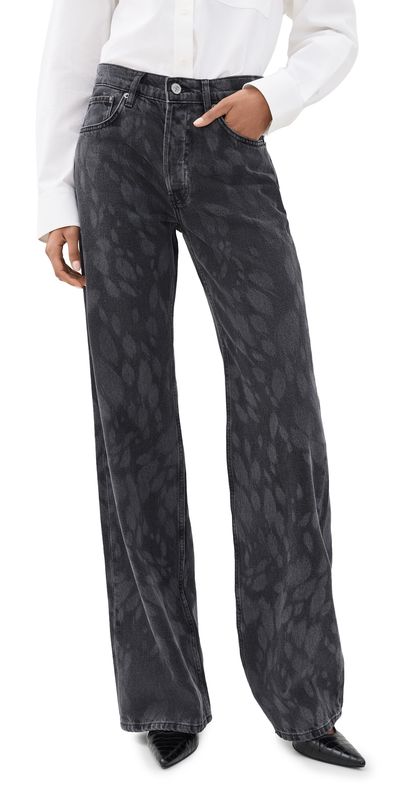 ANINE BING ANINE BING Hugh Jeans Abstract Washed Black