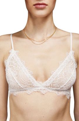 ANINE BING ANINE BING Ivory Lace Bra With Trim 