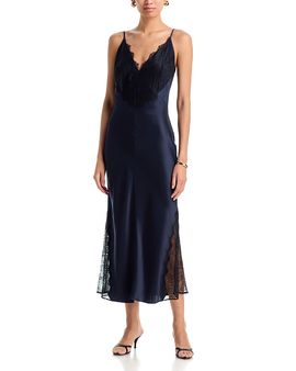 Anine Bing Anine Bing Judy Lace Panel Slip Dress