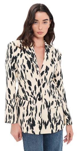 ANINE BING ANINE BING Laika Blazer Golden Beige Leopard