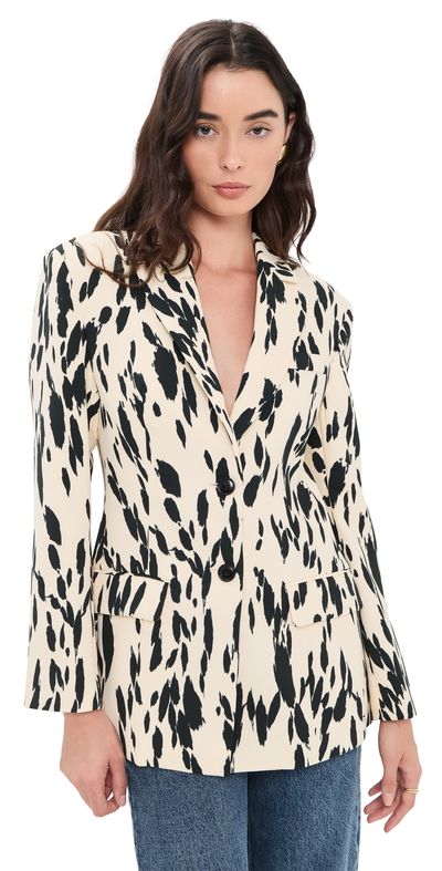 ANINE BING ANINE BING Laika Blazer Golden Beige Leopard