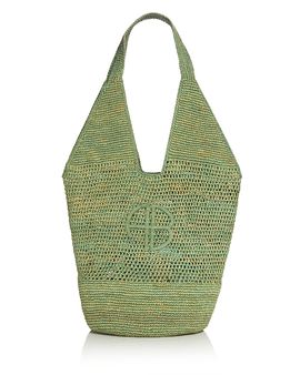 Anine Bing Anine Bing Leah Large Logo Crochet Hobo Bag