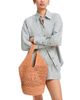 Anine Bing Anine Bing Leah Small Logo Raffia Hobo Bag - 2
