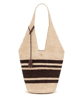 Anine Bing Anine Bing Leah Stripes Raffia Hobo Bag
