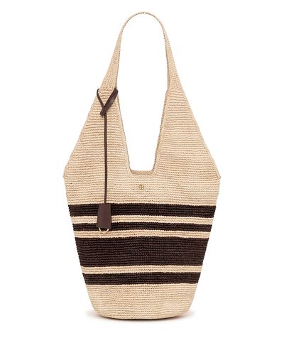 Anine Bing Anine Bing Leah Stripes Raffia Hobo Bag