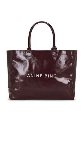 ANINE BING ANINE BING Leo Coated Canvas Tote Bag