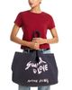 Anine Bing Anine Bing Leo Large Black Denim Canvas Tote Bag - 2