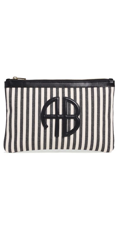 ANINE BING ANINE BING Lili Pouch White and Black Stripe One