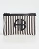 ANINE BING ANINE BING Lili Pouch White and Black Stripe One - 2