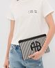 ANINE BING ANINE BING Lili Pouch White and Black Stripe One - 3