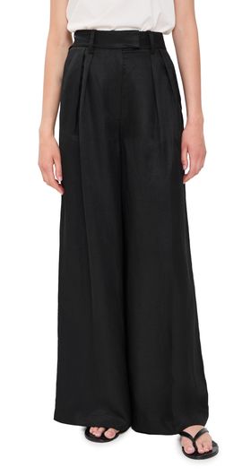 ANINE BING ANINE BING Lou Trousers Black Linen Blend