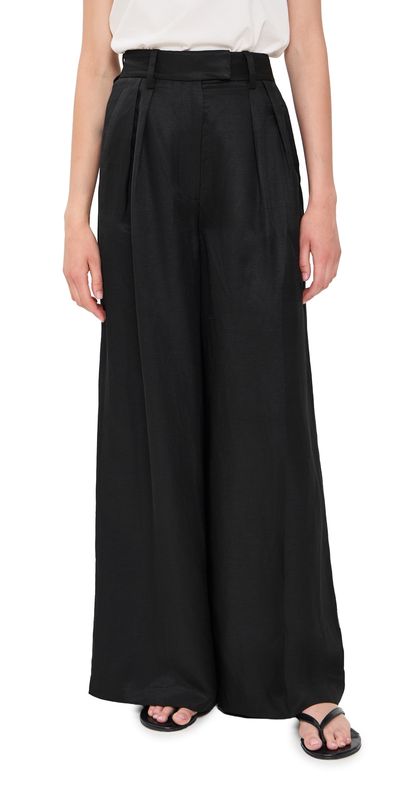 ANINE BING ANINE BING Lou Trousers Black Linen Blend