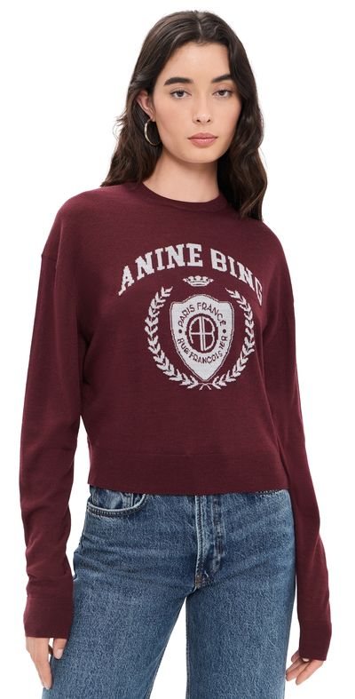 ANINE BING ANINE BING Mia Sweater Burgundy