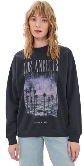 ANINE BING ANINE BING Miles Los Angeles Sweatshirt Vintage Black