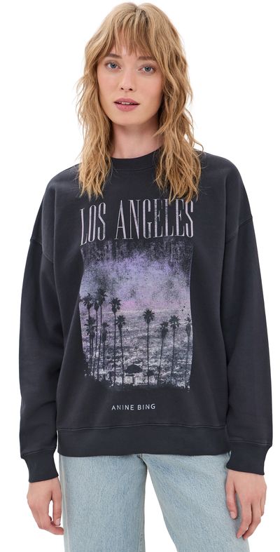 ANINE BING ANINE BING Miles Los Angeles Sweatshirt Vintage Black
