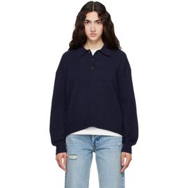 ANINE BING ANINE BING Navy Lee Polo