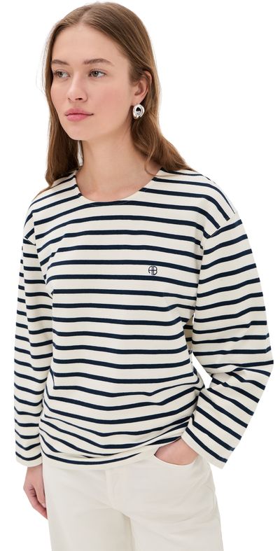 ANINE BING ANINE BING Newton Tee Navy Stripe