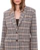 ANINE BING ANINE BING Quinn Check Blazer Beige And Navy Checks - 1