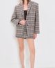 ANINE BING ANINE BING Quinn Check Blazer Beige And Navy Checks - 5