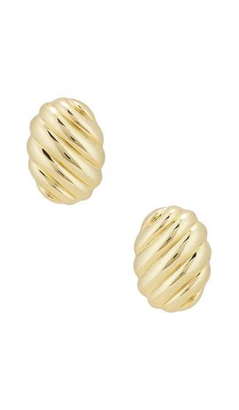 ANINE BING ANINE BING Ribbed Oval Earrings
